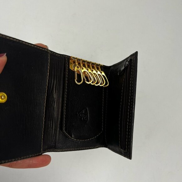 Genuine Leather Small Dark Brown Key Holder Wallet Unisex - Picture 10 of 16